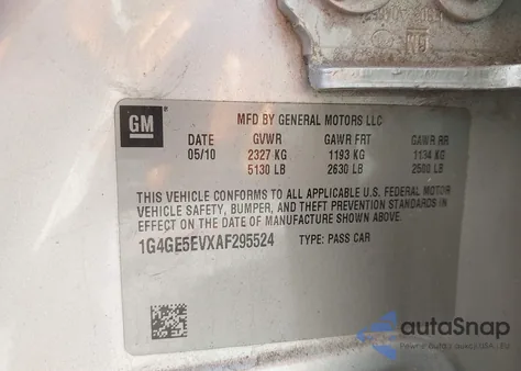 2010 Buick Lacrosse Cxs z USA, uszkodzony, nr VIN 1G4GE5EVXAF295524